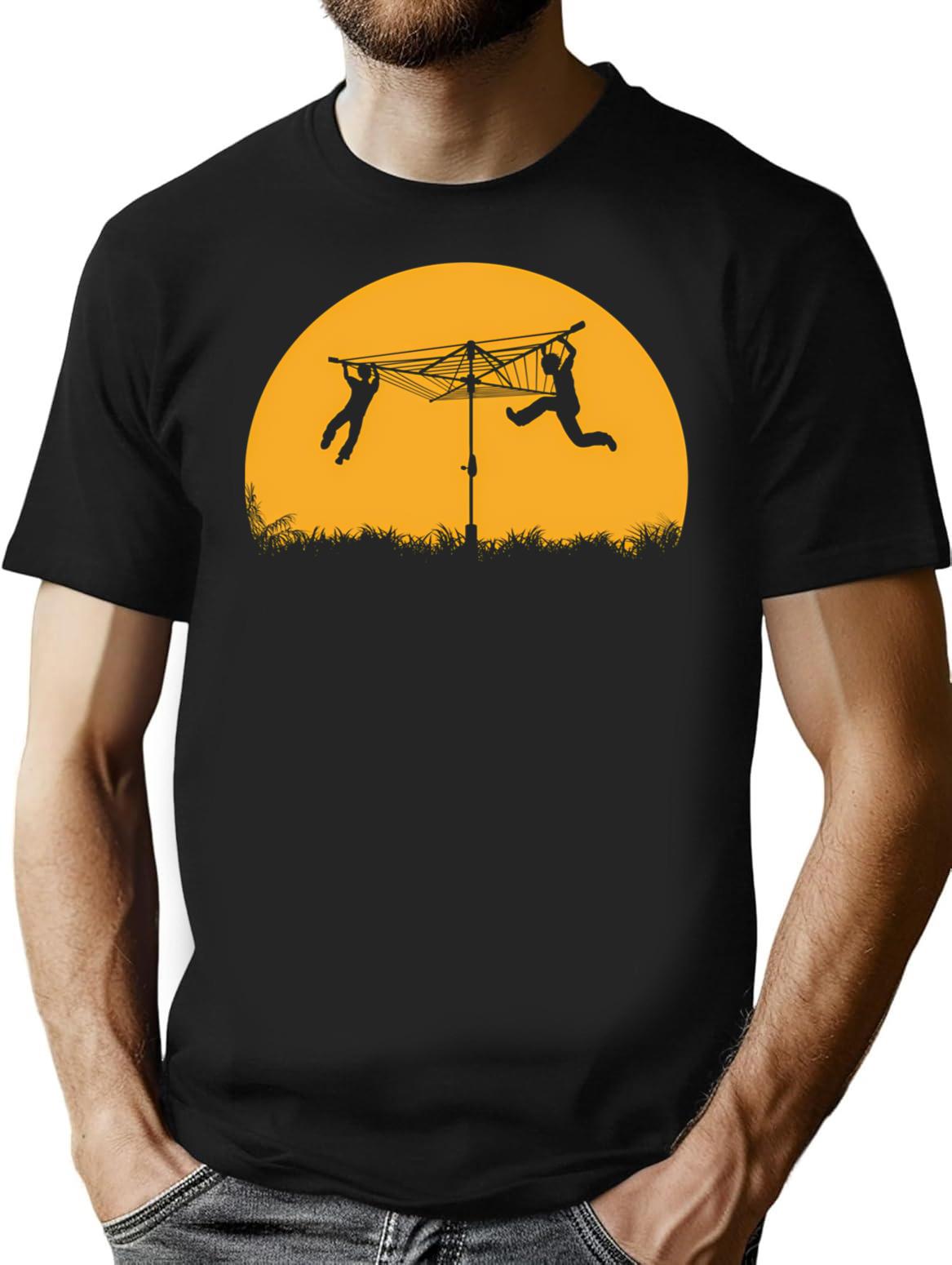 Merry Go Sunset T-Shirt for Men & Women, T-Shirts Graphic Tee - Black