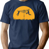 Merry Go Sunset T-Shirt for Men & Women, T-Shirts Graphic Tee - Navy