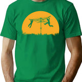 Merry Go Sunset T-Shirt for Men & Women, T-Shirts Graphic Tee - Green