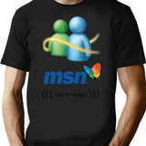 Messenger Msn Sent A Nudge T-Shirt for Men & Women, T-Shirts Graphic Tee - Black