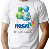 Messenger Msn Sent A Nudge T-Shirt for Men & Women, T-Shirts Graphic Tee - White
