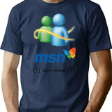Messenger Msn Sent A Nudge T-Shirt for Men & Women, T-Shirts Graphic Tee - Navy