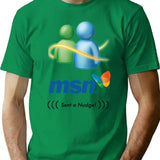 Messenger Msn Sent A Nudge T-Shirt for Men & Women, T-Shirts Graphic Tee - Green