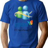 Messenger Msn Sent A Nudge T-Shirt for Men & Women, T-Shirts Graphic Tee - Blue