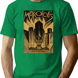 Metropolis Fritz Lang 1926 - Vintage Movie Poster Bw Classic T-Shirt for Men & Women, T-Shirts Graphic Tee - Green
