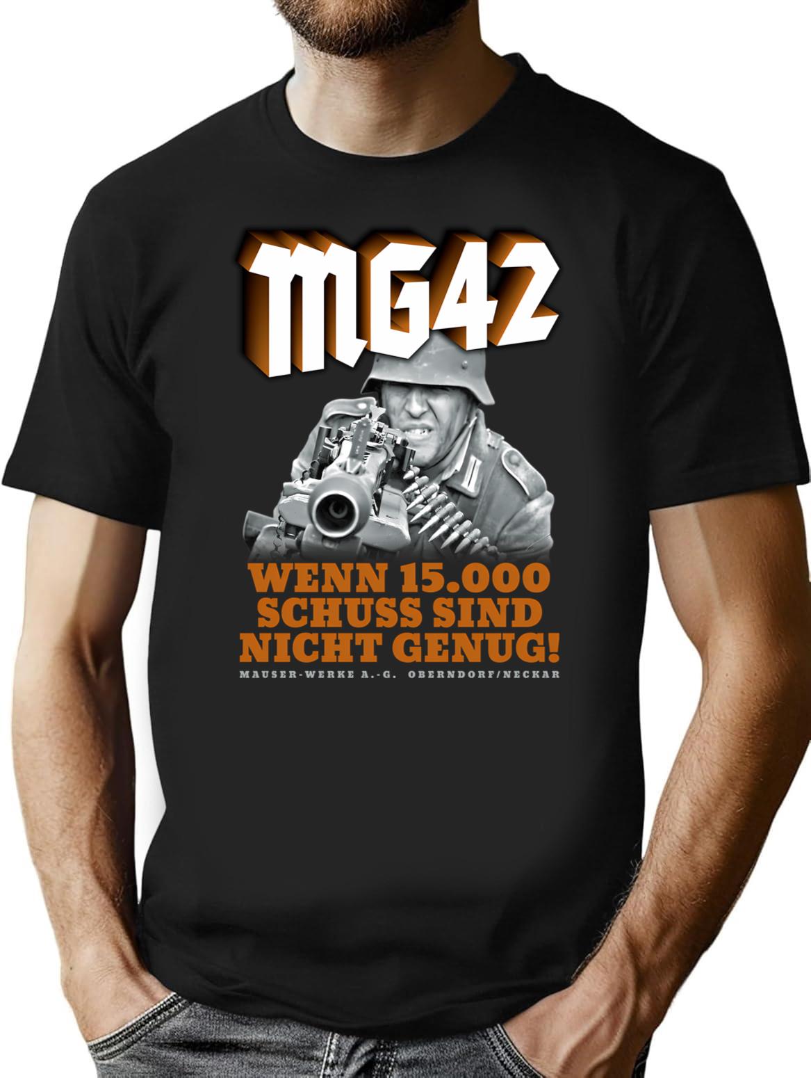 Mg42 T-Shirt for Men & Women, T-Shirts Graphic Tee - Black