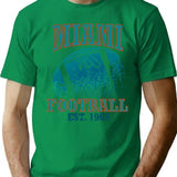 Miami Football Vintage T-Shirt for Men & Women, T-Shirts Graphic Tee - Green