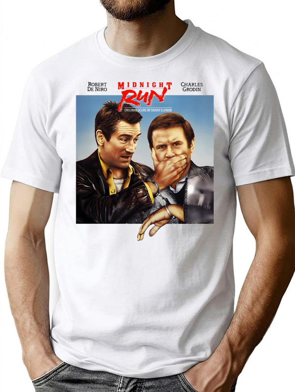 Midnight Run Vintage T-Shirt for Men & Women, T-Shirts Graphic Tee - White