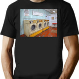 Midtown Laundromat T-Shirt for Men & Women, T-Shirts Graphic Tee - Black