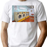 Midtown Laundromat T-Shirt for Men & Women, T-Shirts Graphic Tee - White
