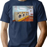 Midtown Laundromat T-Shirt for Men & Women, T-Shirts Graphic Tee - Navy
