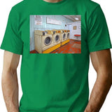 Midtown Laundromat T-Shirt for Men & Women, T-Shirts Graphic Tee - Green