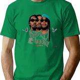 Migos T-Shirt Vintage Design Rapper Hip-Hop Streetwear T-Shirt for Men & Women, T-Shirts Graphic Tee - Green