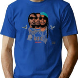 Migos T-Shirt Vintage Design Rapper Hip-Hop Streetwear T-Shirt for Men & Women, T-Shirts Graphic Tee - Blue
