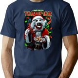 Milk And Carnage Red Christmas - Terrifier Christmas T-Shirt for Men & Women, T-Shirts Graphic Tee - Navy