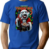 Milk And Carnage Red Christmas - Terrifier Christmas T-Shirt for Men & Women, T-Shirts Graphic Tee - Blue
