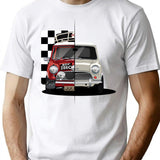 Mini Rallycar T-Shirt for Men & Women, T-Shirts Graphic Tee - White
