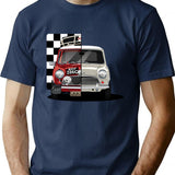 Mini Rallycar T-Shirt for Men & Women, T-Shirts Graphic Tee - Navy