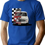 Mini Rallycar T-Shirt for Men & Women, T-Shirts Graphic Tee - Blue