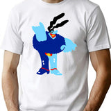 Minimal Blue Meanie T-Shirt for Men & Women, T-Shirts Graphic Tee - White
