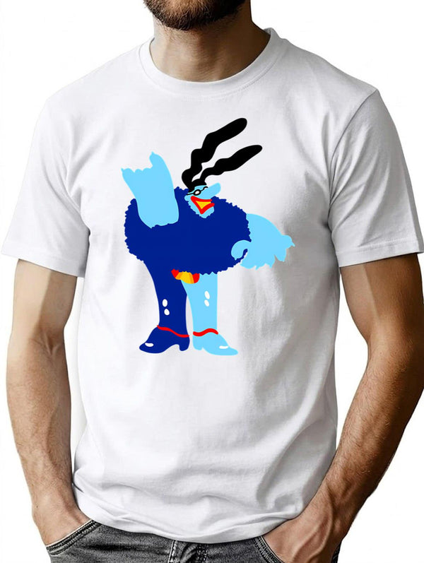 Minimal Blue Meanie T-Shirt for Men & Women, T-Shirts Graphic Tee - White