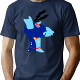 Minimal Blue Meanie T-Shirt for Men & Women, T-Shirts Graphic Tee - Navy