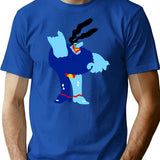 Minimal Blue Meanie T-Shirt for Men & Women, T-Shirts Graphic Tee - Blue