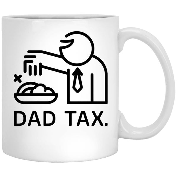 Minimalist Dad Tax Icons (1) White Coffee Mug - Black