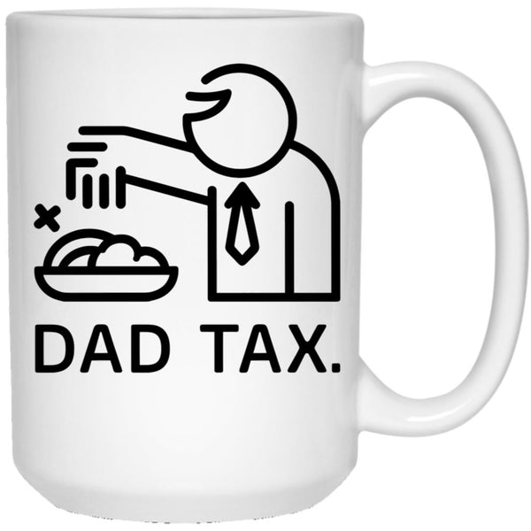 Minimalist Dad Tax Icons (1) White Coffee Mug - Black