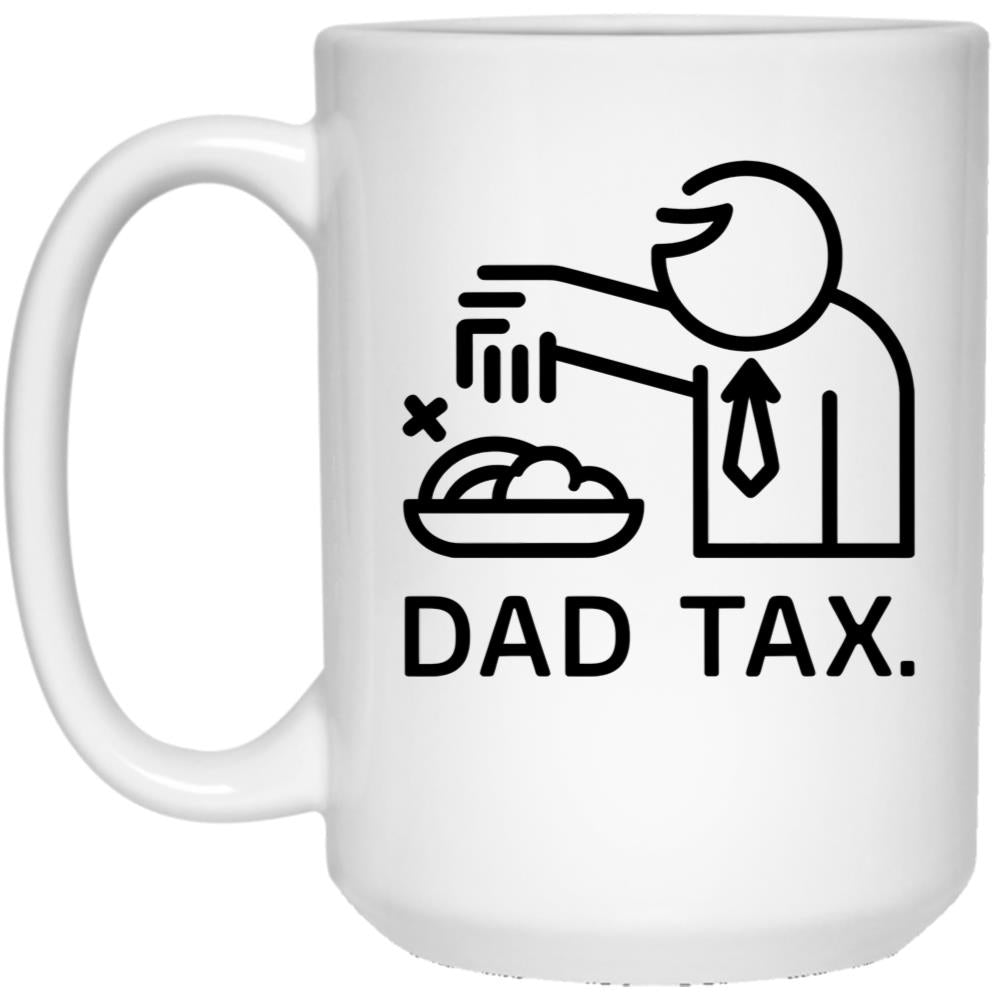 Minimalist Dad Tax Icons (1) White Coffee Mug