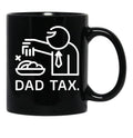 Minimalist Dad Tax Icons Black Coffee Mug - Black