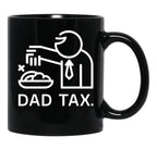 Minimalist Dad Tax Icons Black Coffee Mug - Black