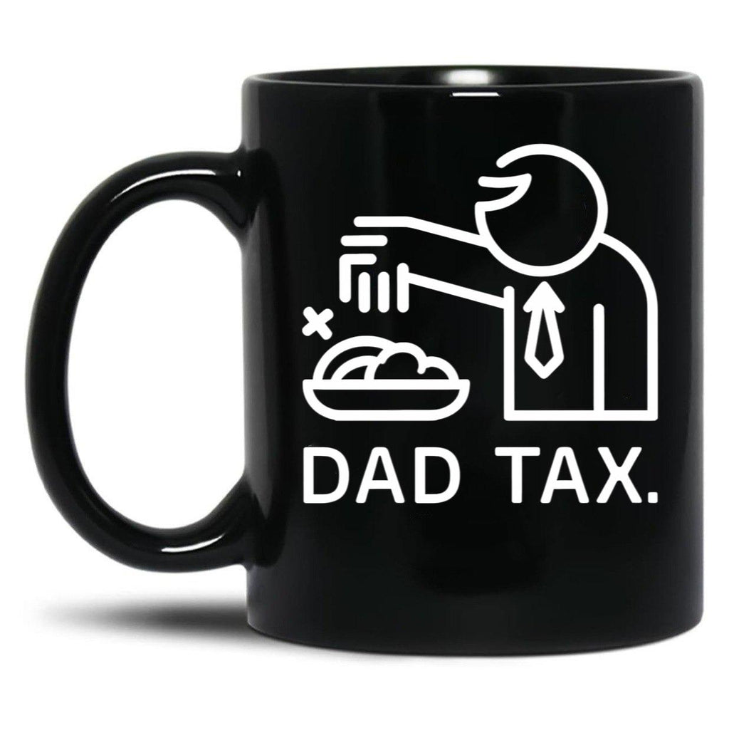 Minimalist Dad Tax Icons Black Coffee Mug