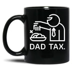 Minimalist Dad Tax Icons Black Coffee Mug