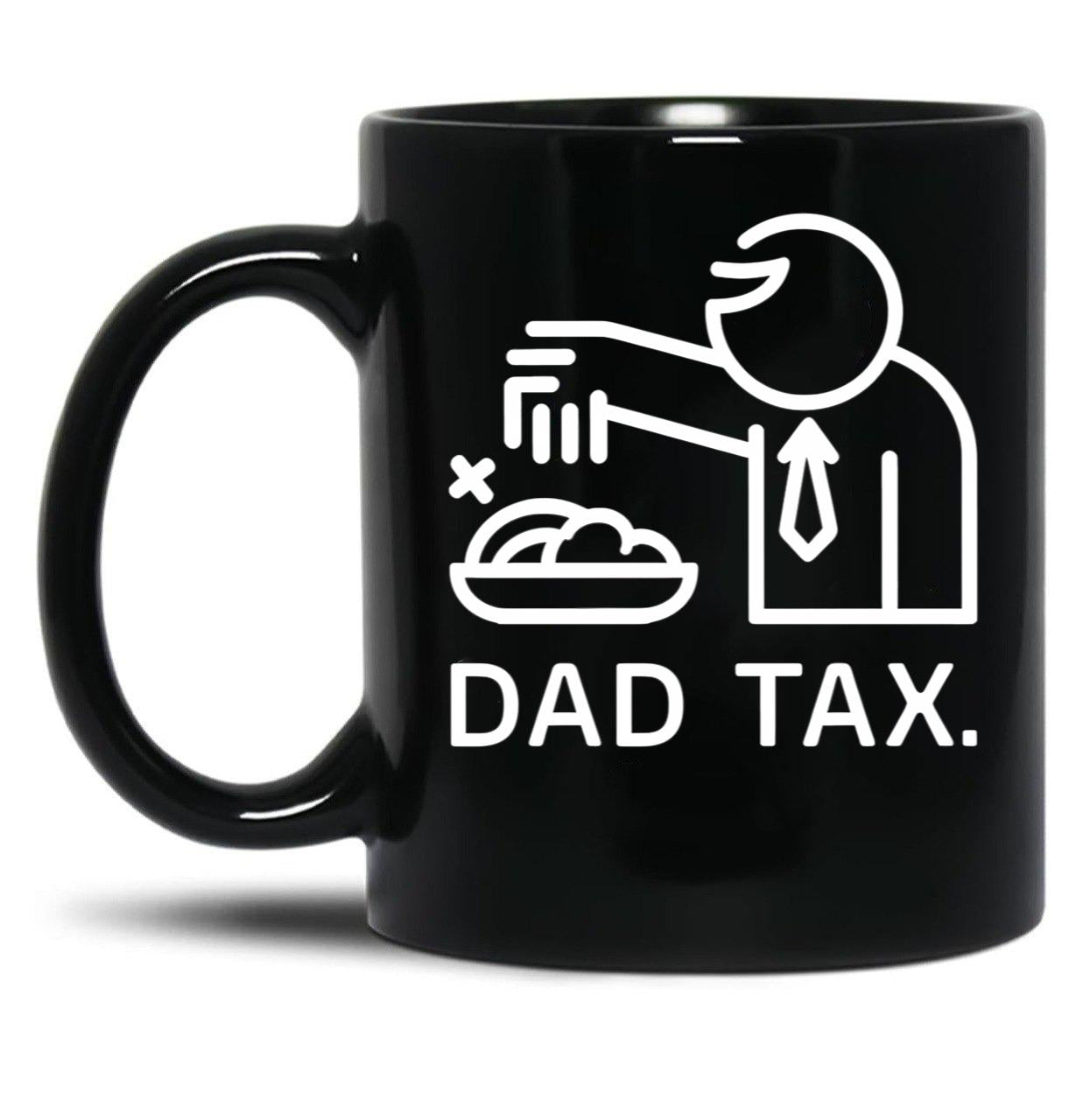 Minimalist Dad Tax Icons Black Coffee Mug