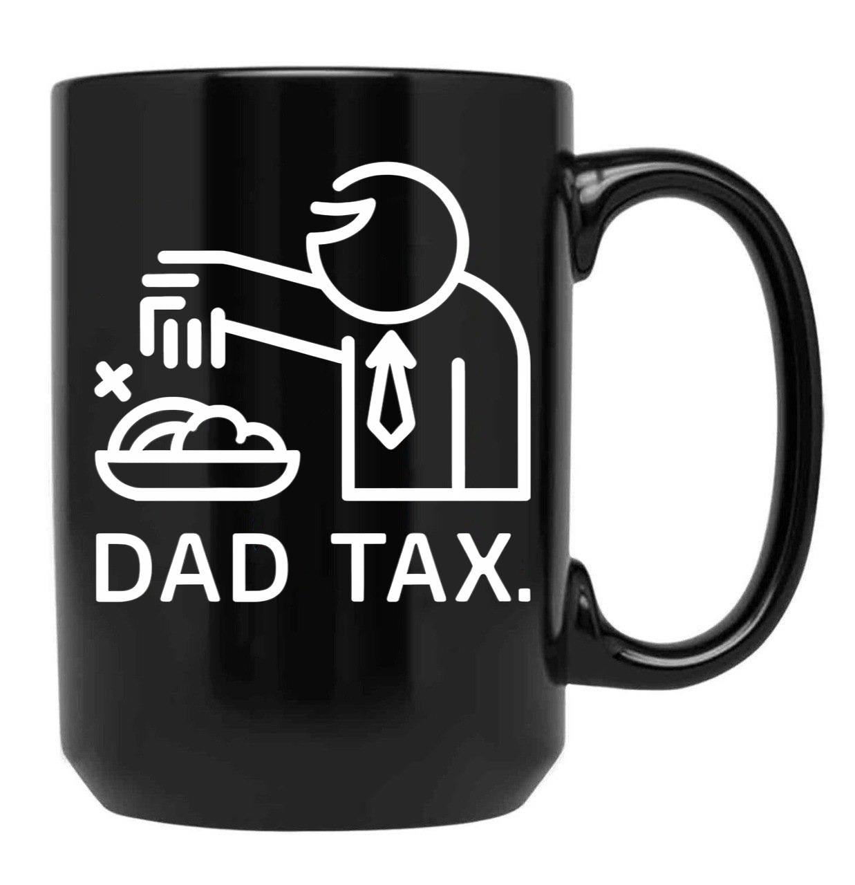 Minimalist Dad Tax Icons Black Coffee Mug - Black