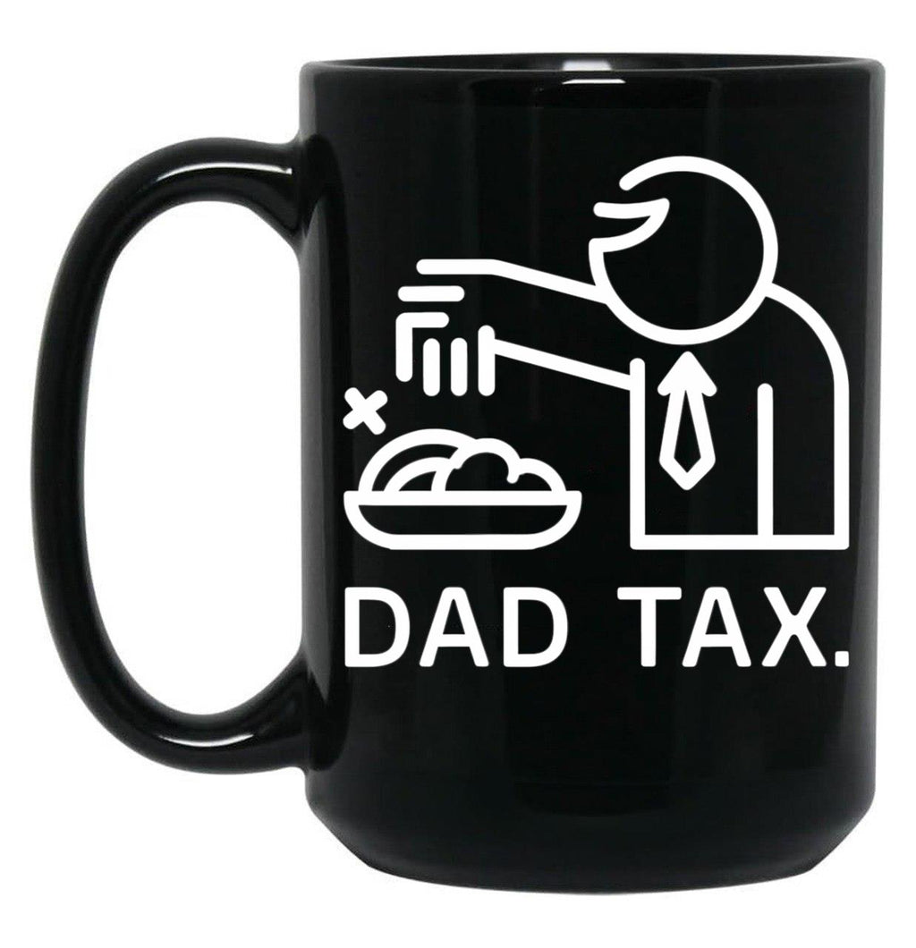 Minimalist Dad Tax Icons Black Coffee Mug