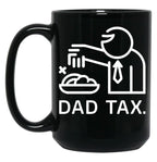 Minimalist Dad Tax Icons Black Coffee Mug