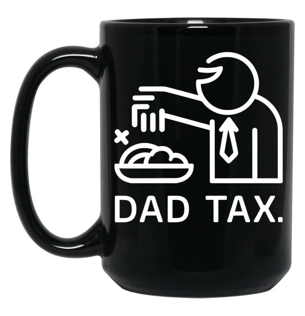 Minimalist Dad Tax Icons Black Coffee Mug