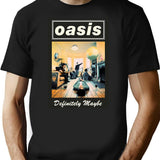 Minimalist O A S I S Definitely T-Shirt for Men & Women, T-Shirts Graphic Tee - Black