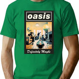 Minimalist O A S I S Definitely T-Shirt for Men & Women, T-Shirts Graphic Tee - Green