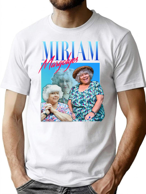 Miriam Margolyes Vintage T-Shirt for Men & Women, T-Shirts Graphic Tee - White