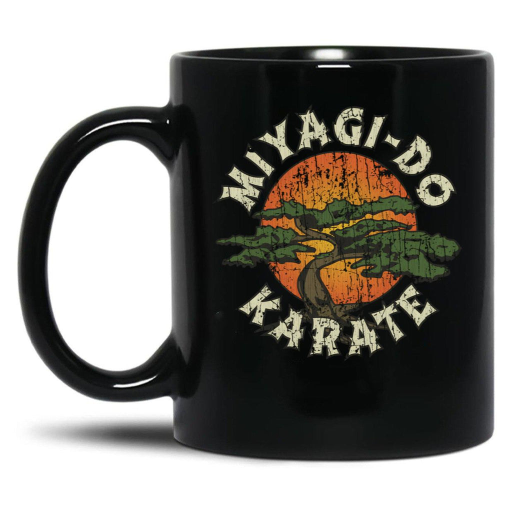 Miyagi-Do Karate 1984 Black Coffee Mug, Gift Coffee Mug