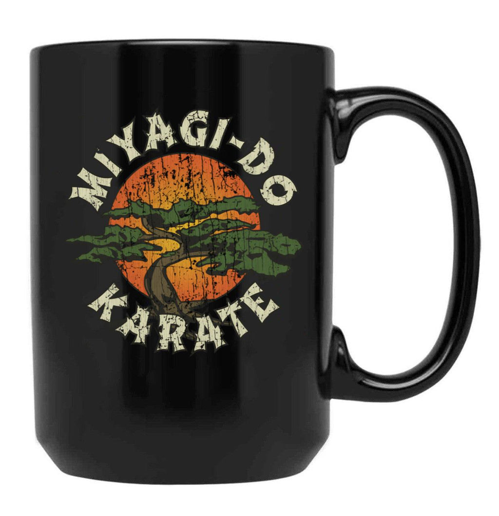 Miyagi-Do Karate 1984 Black Coffee Mug, Gift Coffee Mug