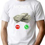 Money Is Calling Cashs Funny Business T-Shirt for Men & Women, T-Shirts Graphic Tee - White