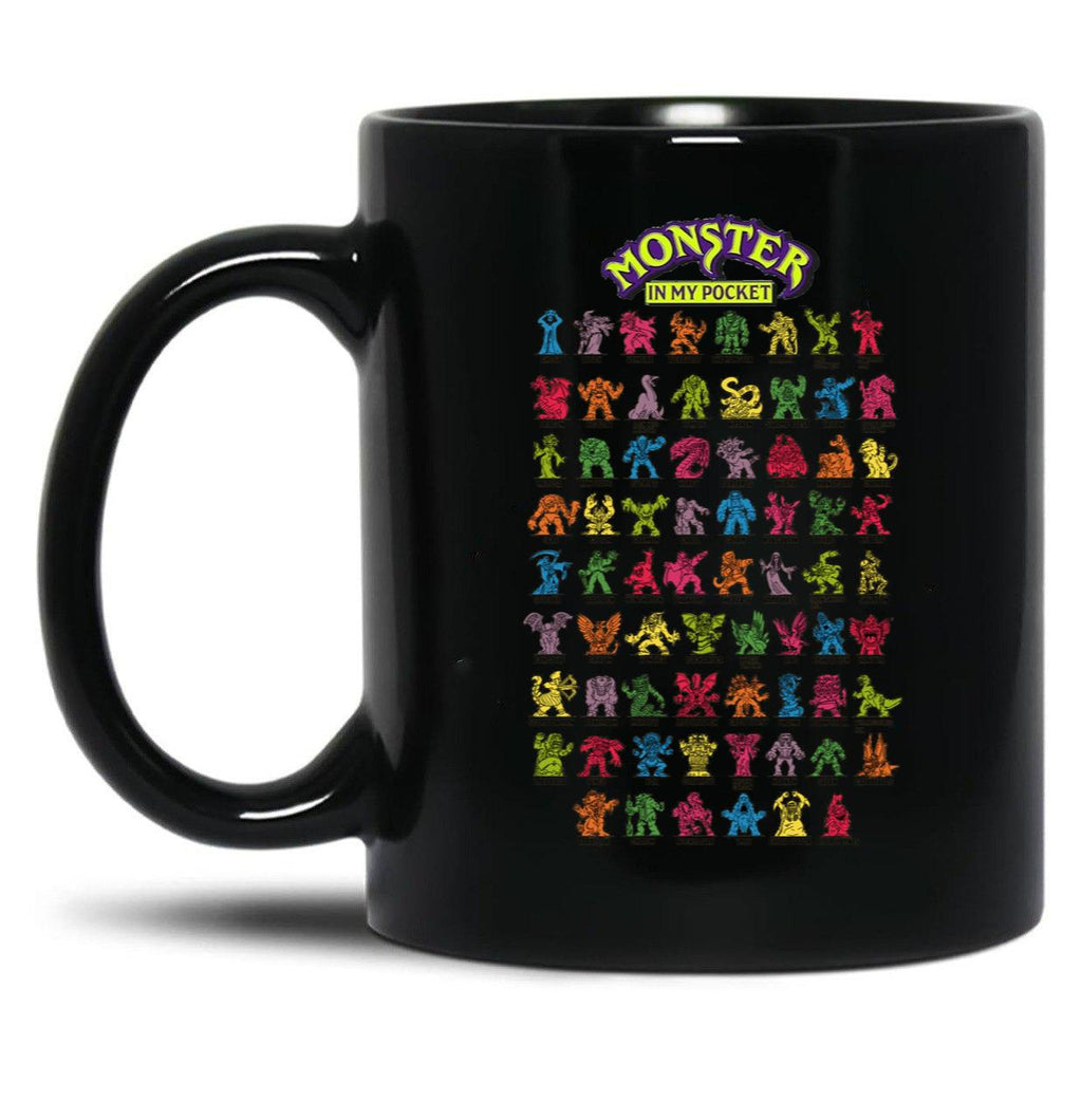 Monsters in My Pocket Black Coffee Mug, Gift Coffee Mug