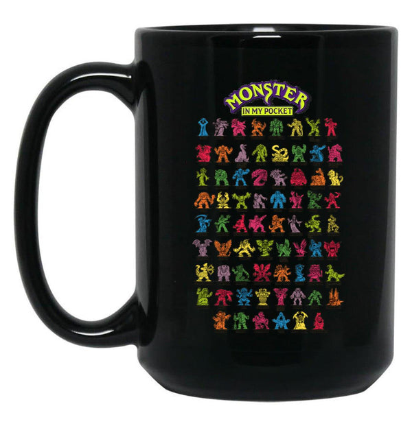 Monsters in My Pocket Black Coffee Mug, Gift Coffee Mug - Black