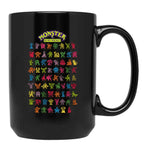 Monsters in My Pocket Black Coffee Mug, Gift Coffee Mug