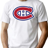 Montreal Canadians Logo Sticker T-Shirt for Men & Women, T-Shirts Graphic Tee - White