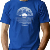 Moon Song T-Shirt for Men & Women, T-Shirts Graphic Tee - Blue